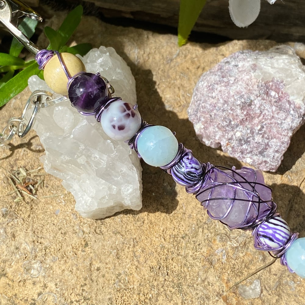 Image of amethyst rain roach clip