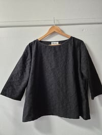 Image 1 of Kylie Jane Swing top-black broderie daisy 