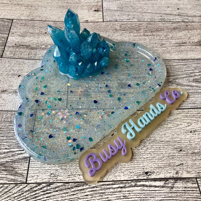 Cloudy Winter Crystals Tray