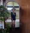 1930s silk velvet and lace mini dress