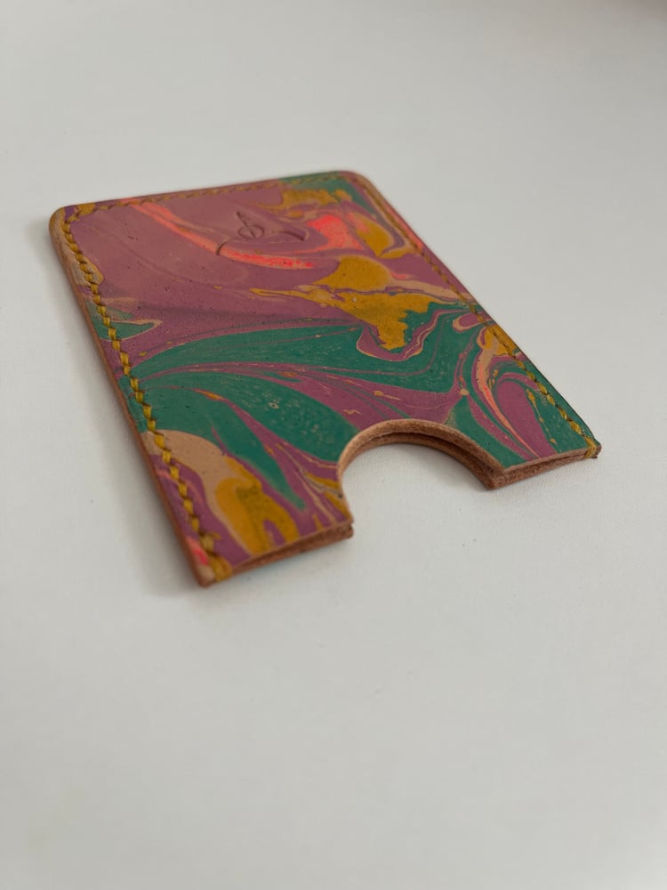 Image of Marbled Cardholder (Purple/Green)
