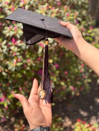 Image 1 of Personalized Graduation Cap Tassel Picture Charm 