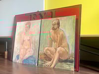 Image 2 of Two Oil Figure Studies on Canvas Board