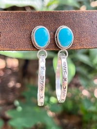 Crooked Arrow Stamped Hoops