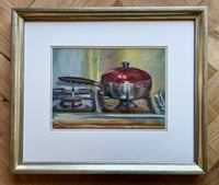 Image 2 of Vintage Poached Egg, still life oil painting
