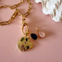 Image 1 of Paperclip chain with Swivel Clasp and Gem Cookie