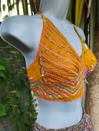 Image 5 of Bralette halter neck top rust 2