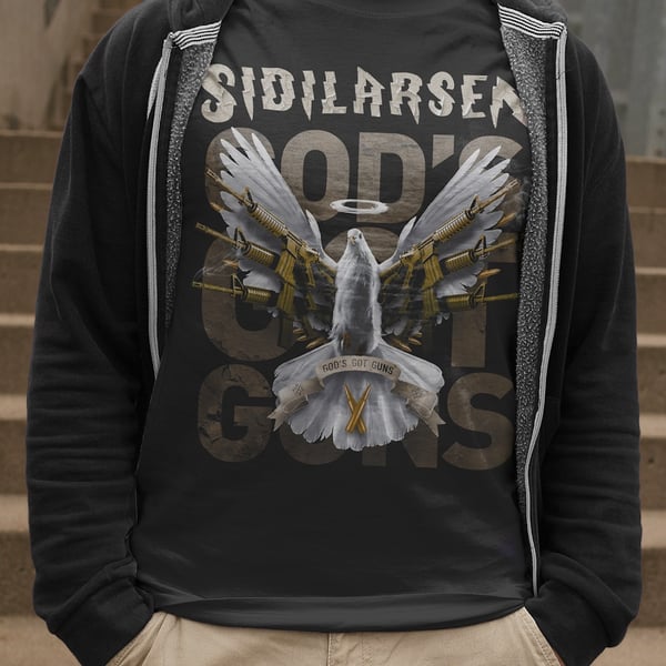Image of T-shirt homme "God's got guns" 