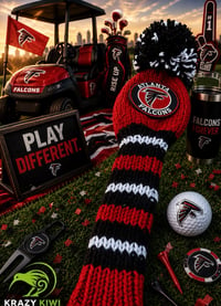 Image 3 of Atlanta Falcons football custom Golf Club Cover hand knit logo NFL fan  gift