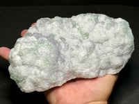 Image 8 of Green & Purple Cubic Fluorite With Druzy White Quartz Specimen #2400