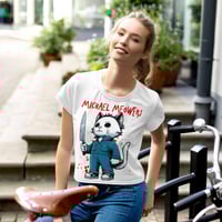Micheal Meowers All-Over Print Crop Tee