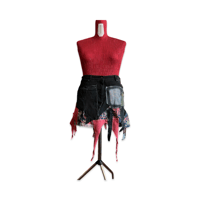 Image 1 of Upcycled Punk Patchwork Denim Skirt – One of a Kind