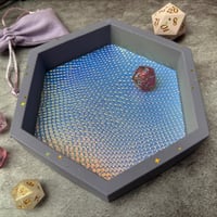 Image 2 of Iridescent Dragon Scale Hexagon Dice Tray