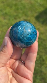 Image 2 of HQ Blue Apatite Spheres