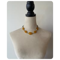 Image 3 of Golden Chalcedony Solid Brass Necklace 