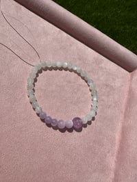 Image 1 of moonstone白月光紫水晶手链