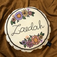 Image 3 of Personalised Round Script Name Cushion