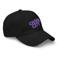 Image 3 of Embroidered Charm City Purple Dad Hat 