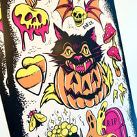 Image 2 of Pink Halloween Emetic Art Flash Print