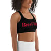 BOSSFITTED Black and Red Splash Sports Bra