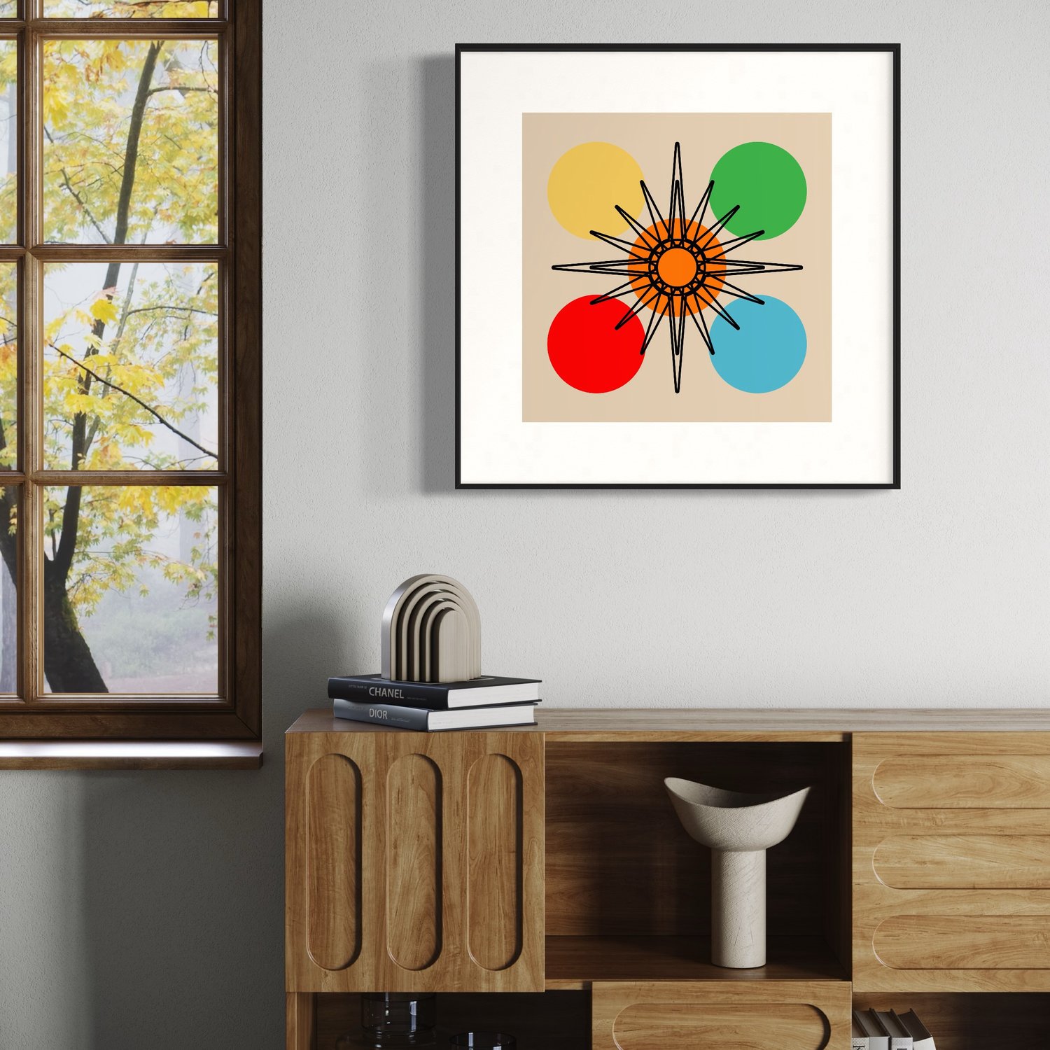 Image of 'Harlequin Starburst' 250gsm Matt Art Print