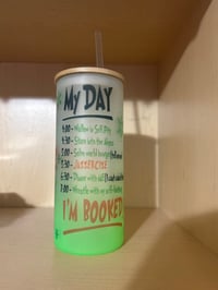 Image 1 of I’m Booked Grinch Glass Libby Can 
