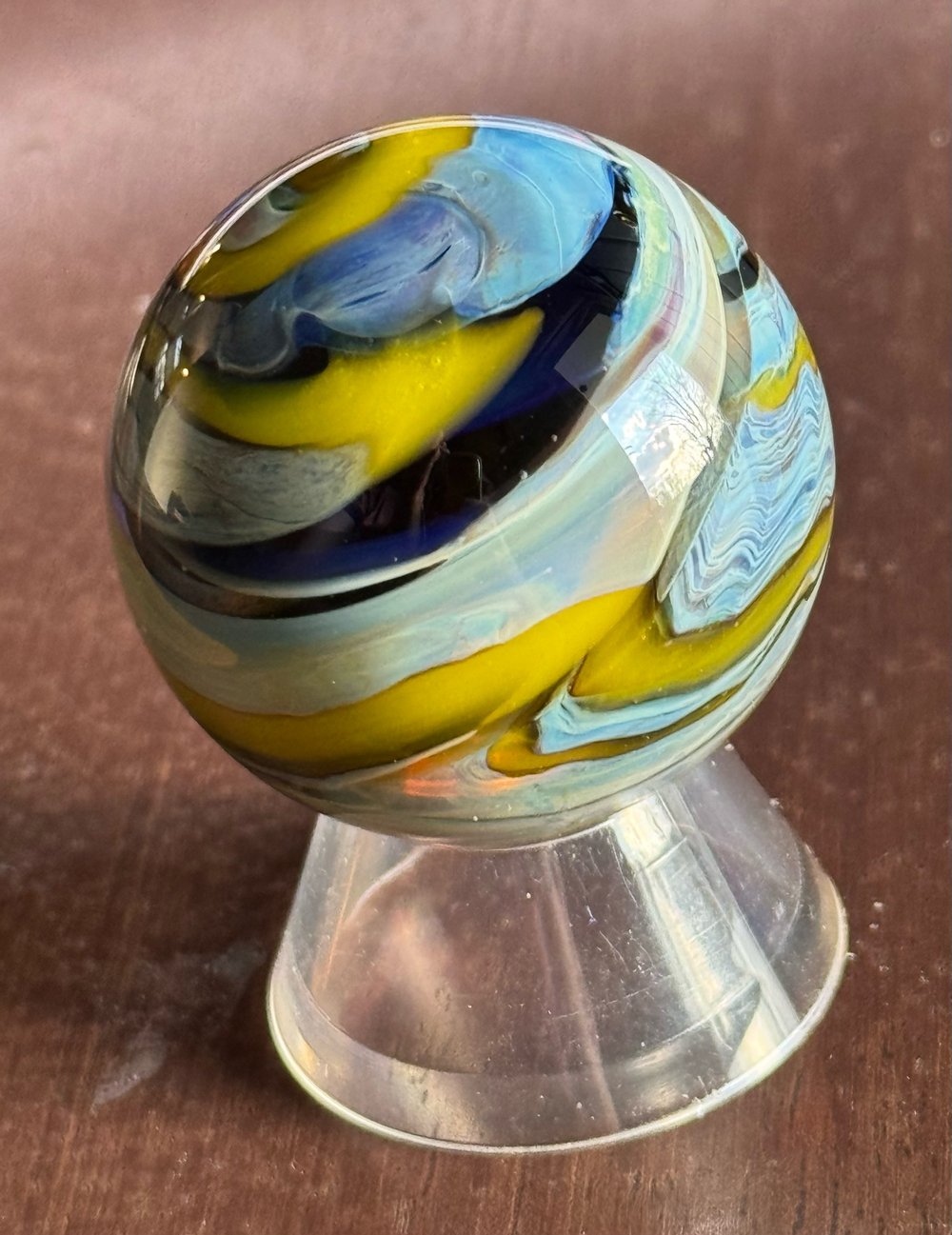 Image of Lime Swirl Junk Planet Marble