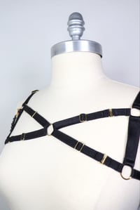 Image 4 of Mini shoulder harness with Onyx beads