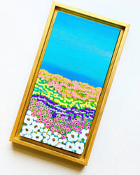 Image 3 of Field of Dreams - Hand painted Floral Art - 6x12"; Framed