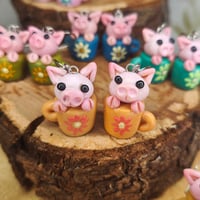 Image 3 of Kolczyki - "Świnka w kubku" 🐷🩷 part 3