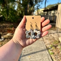 Image 2 of Retro Multicolored Gray Clay Earrings