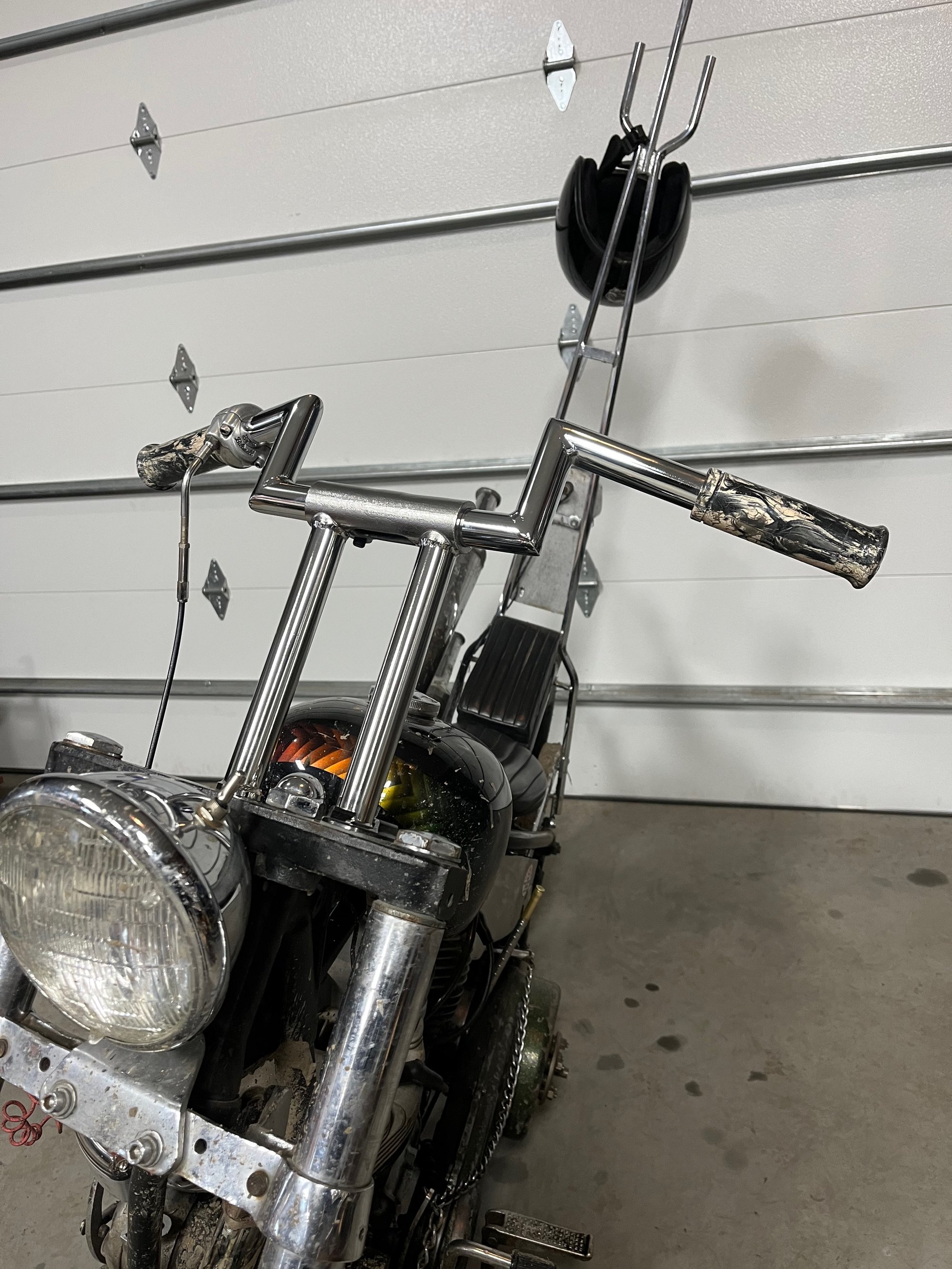 STAINLESS EXTENDED CAST RISER WITH 4” CHROME Z BAR | Vitzyboys Choppers