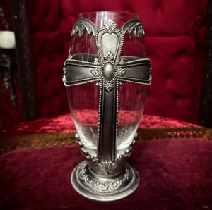 Image of Vintage Cross Funeral Church Vase