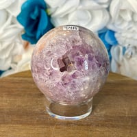 Image 1 of Amethyst Flower Agate Sphere (84A)