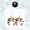 White Horseshoe Earrings 