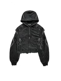 Image 1 of AW25 ‘Maurazi’ Hybrid Asymmetric Cut Hoodie 