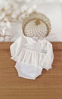 Image 1 of Newborn girls photography  body-dress Bella | white