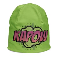 KAPOW GREEN BEANIE 