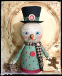 Folk Art Snowman gingerbread Christmas 