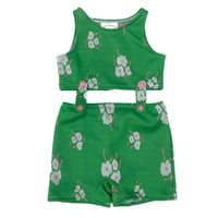 Image 2 of Green floral Playderhosen