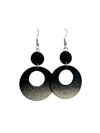 BLACK & SILVER OMBRÉ EVELYN EARRINGS