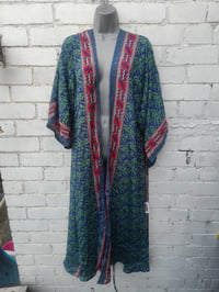 Image 1 of Katie Kimono Kaftan-  green and blue