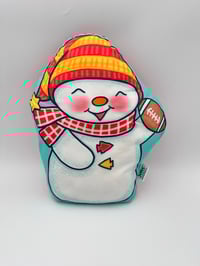 Image 1 of Chiefs Snowman Pillow