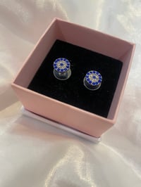 Image 3 of evil eye jewelled earrings