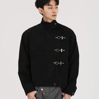 Image 2 of Airplane Button Jacket Work Jacket 2025 American Harajuku Men Personalized Splicing Korean Fashion V