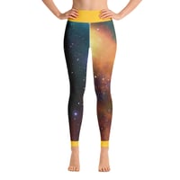 Image 1 of COSMIC YELLOW YOGA PANTS