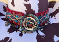 Image 3 of Cow Print Cowboy Hat Crochet Bead and Metal Band