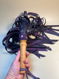 Image 5 of Purple Medusa stingy leather flogger