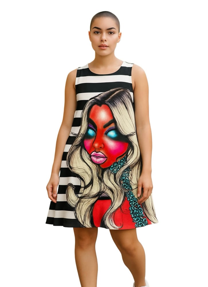 Image of BOMBSHELL STRIPED ALINE