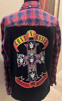 Vintage Blue/Black Cotton Shirt Guns N’ Roses